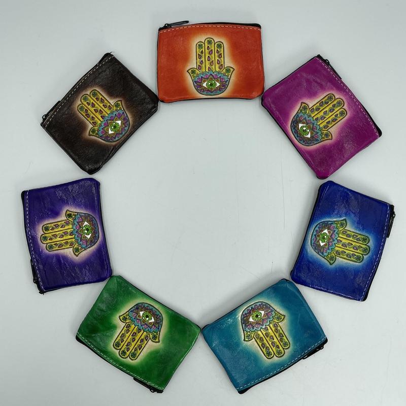 Handmade Peruvian Coin Wallets || Hamsa Design-Nature's Treasures