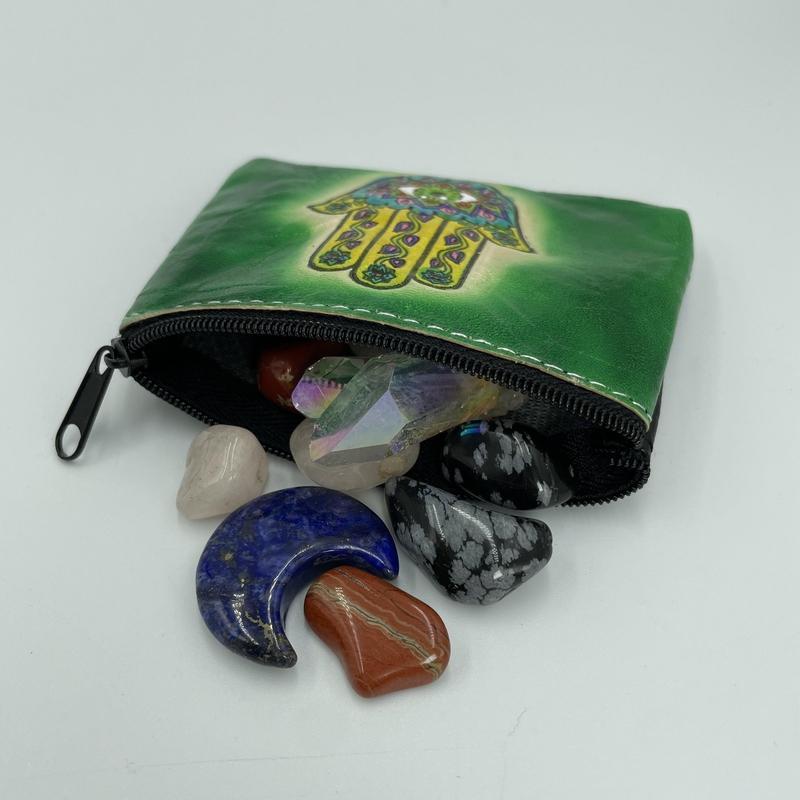 Handmade Peruvian Coin Wallets || Hamsa Design-Nature's Treasures