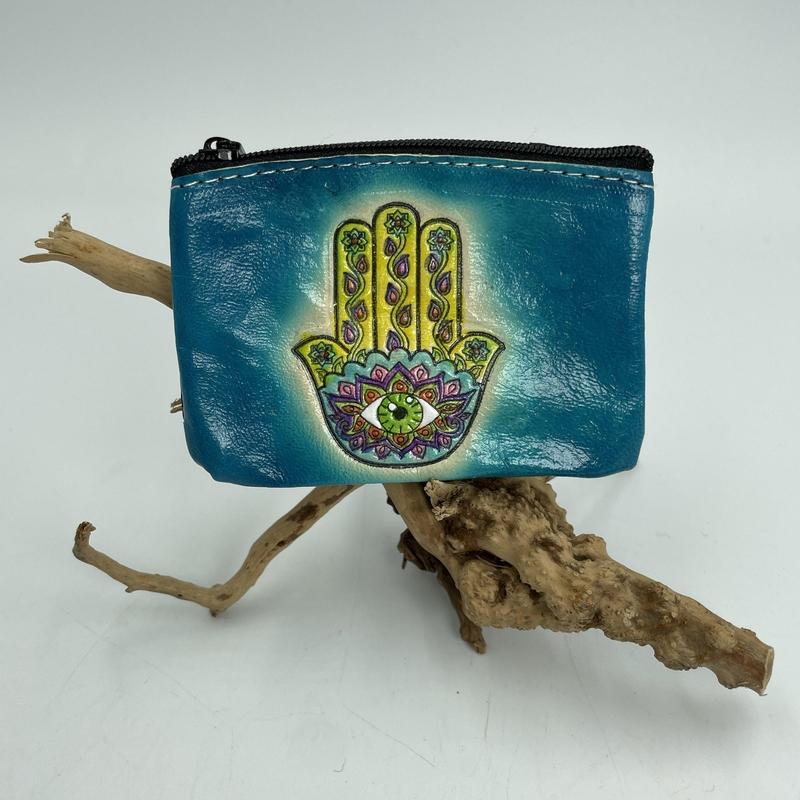 Handmade Peruvian Coin Wallets || Hamsa Design-Nature's Treasures
