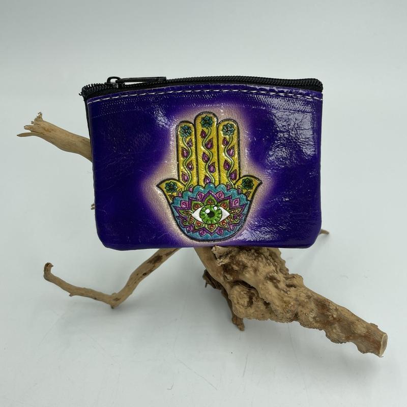Handmade Peruvian Coin Wallets || Hamsa Design-Nature's Treasures