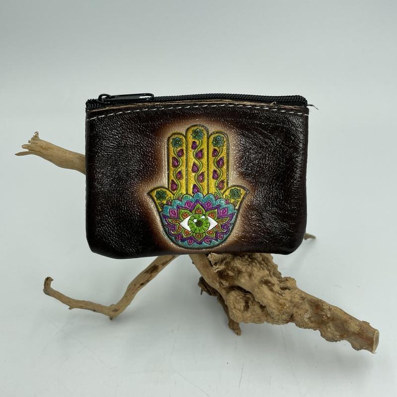 Handmade Peruvian Coin Wallets || Hamsa Design-Nature's Treasures
