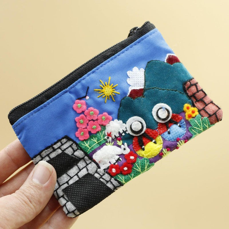 Handmade Stitched Peruvian Coin Pouches-Nature's Treasures