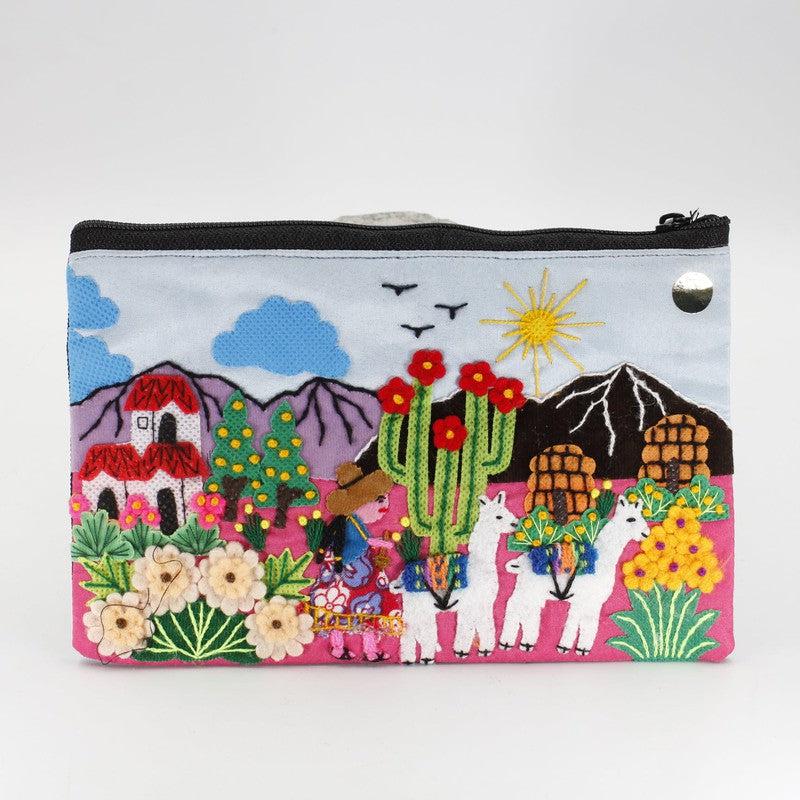 Handmade Stitched Peruvian Pouches-Nature's Treasures