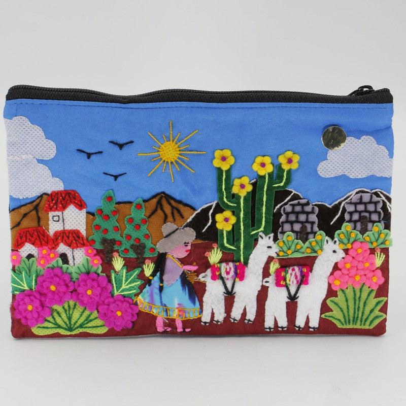 Handmade Stitched Peruvian Pouches-Nature's Treasures