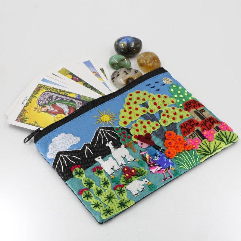Handmade Stitched Peruvian Pouches-Nature's Treasures