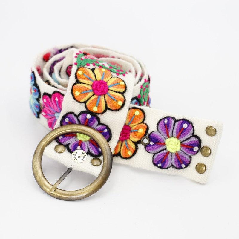 Handwoven Peruvian Floral Belts || Peru-Nature's Treasures