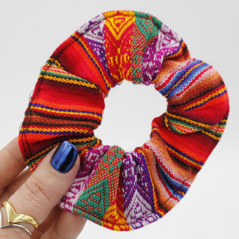 Handwoven Peruvian Hair Scrunchies || Hair Accessories-Nature's Treasures