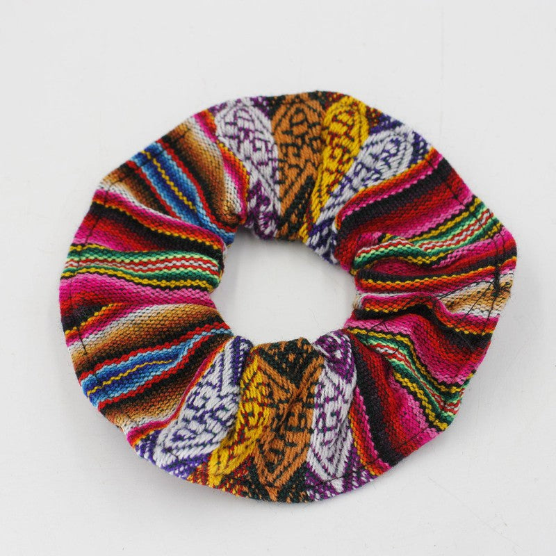 Handwoven Peruvian Hair Scrunchies || Hair Accessories-Nature's Treasures