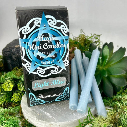 Harmonia Magic Mini Candles Set || Light Blue-Nature's Treasures