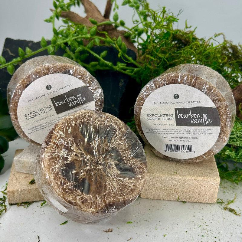 Heartland Fragrance Exfoliating Loofa Soap - Bourbon Vanilla-Nature's Treasures