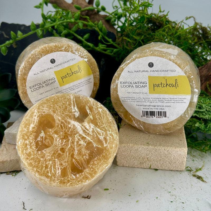 Heartland Fragrance Exfoliating Loofa Soap - Patchouli-Nature's Treasures