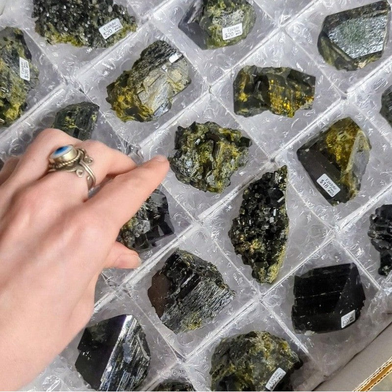 High Grade Epidote Clusters || Trunk Show 2024-Nature's Treasures
