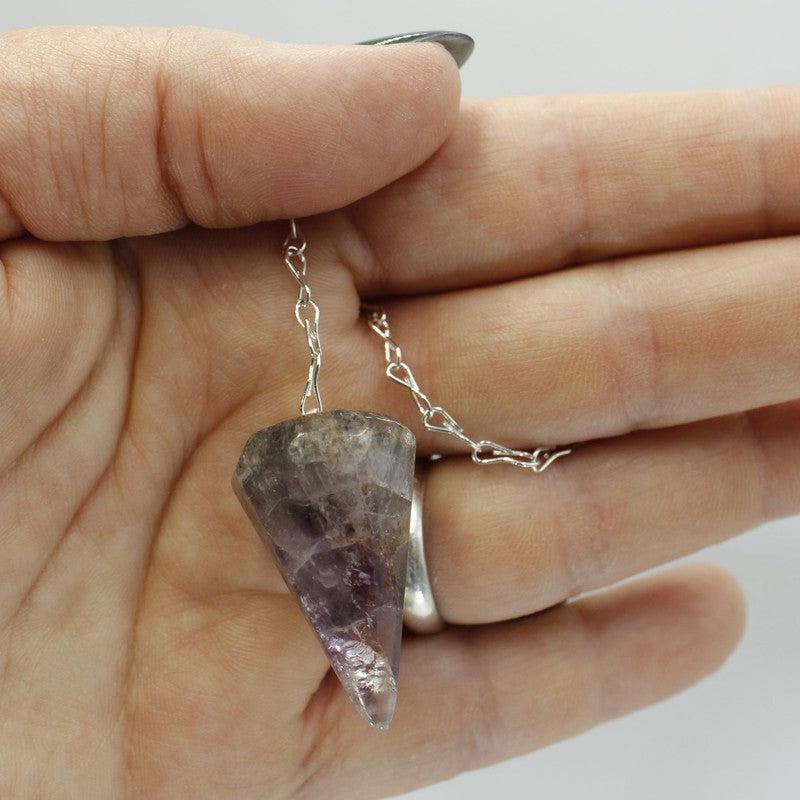 High Quality Amethyst With Inclusions Pendulum || Brazil-Nature's Treasures