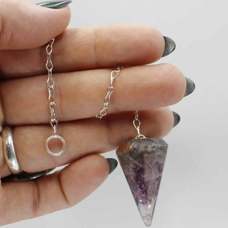High Quality Amethyst With Inclusions Pendulum || Brazil-Nature's Treasures