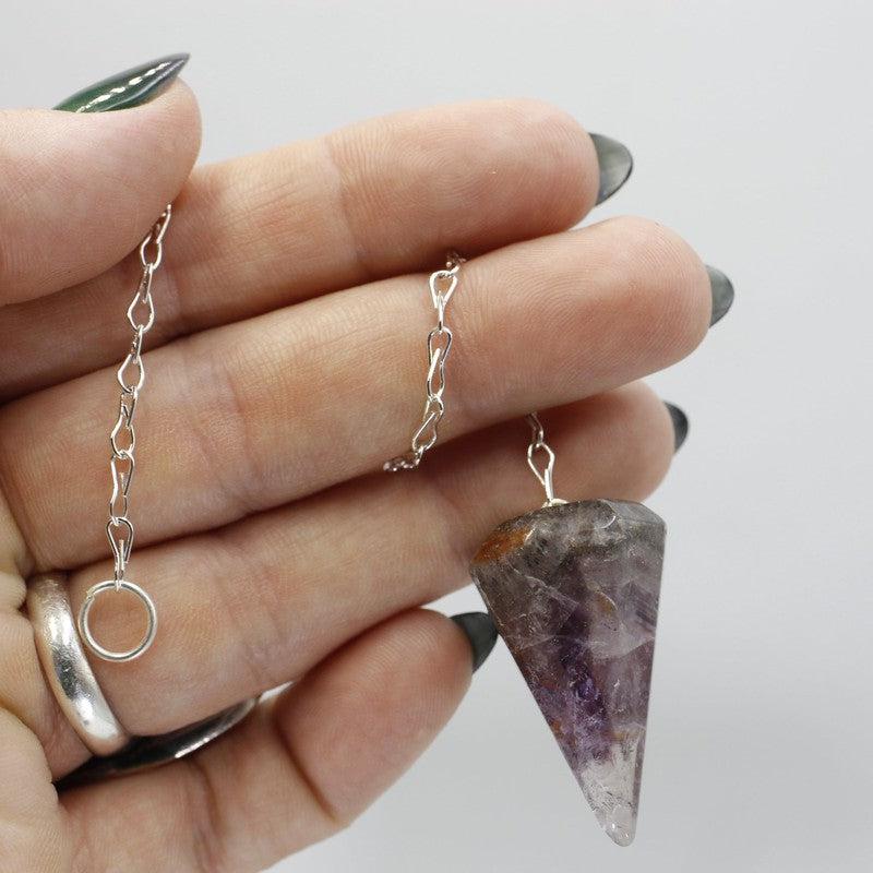 High Quality Amethyst With Inclusions Pendulum || Brazil-Nature's Treasures