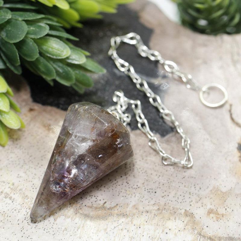 High Quality Amethyst With Inclusions Pendulum || Brazil-Nature's Treasures