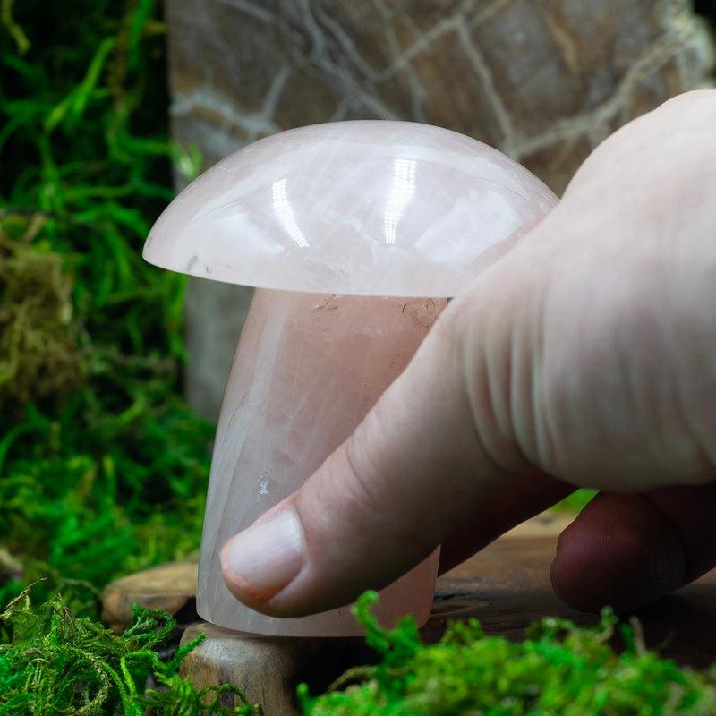 High Quality Rose Quartz Crystal Mushrooms || Self-Love, Emotional Healing || Madagascar-Nature's Treasures