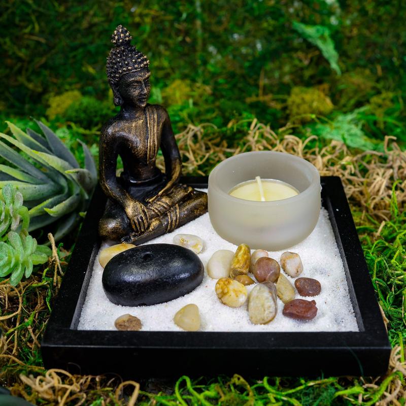 Home decor Buddha Zen Incense & Candle Holder Set-Nature's Treasures