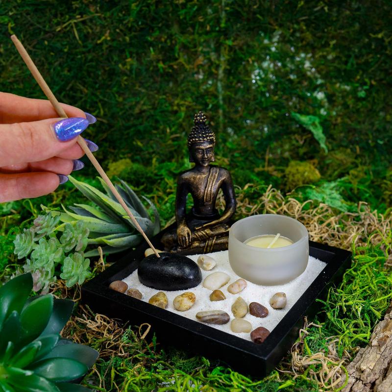 Home decor Buddha Zen Incense & Candle Holder Set-Nature's Treasures