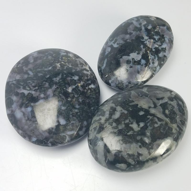 Indigo Gabbro Mystic Merlinite Palm Stones || Madagascar-Nature's Treasures