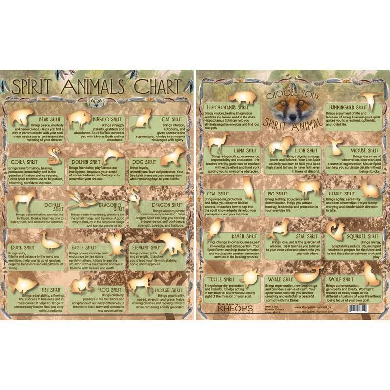 Spirit Classification Chart Information Chart of Spirit Animals – Nature's Treasures