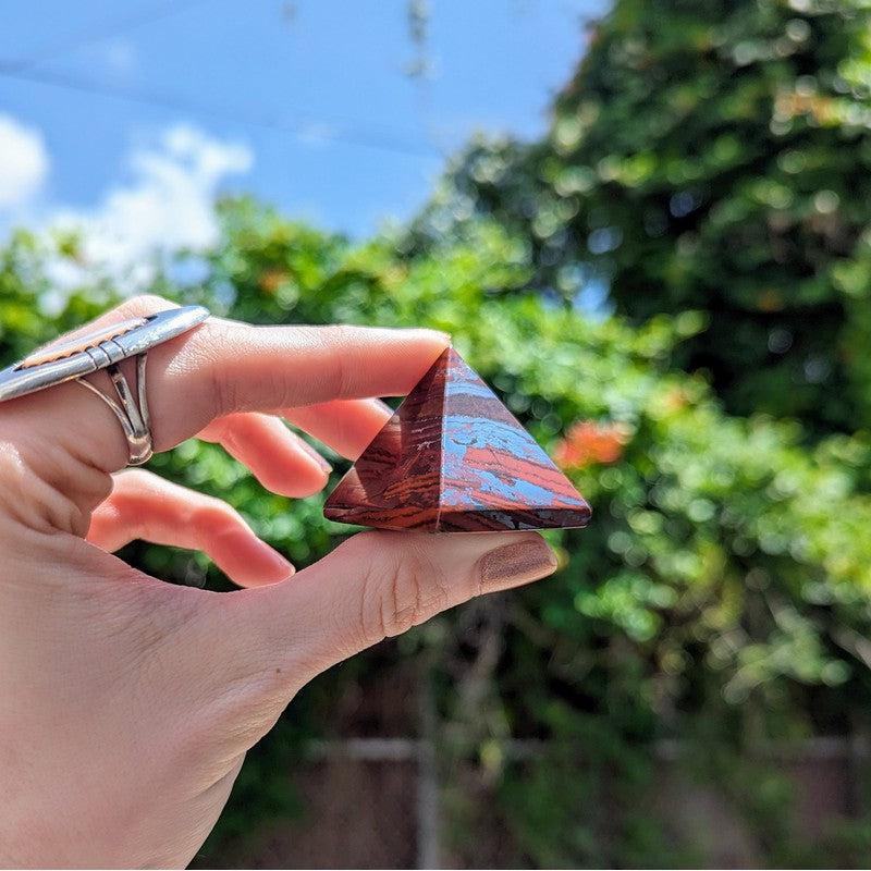 Iron Tiger's Eye Pyramid - Small || Trunk Show 2024-Nature's Treasures