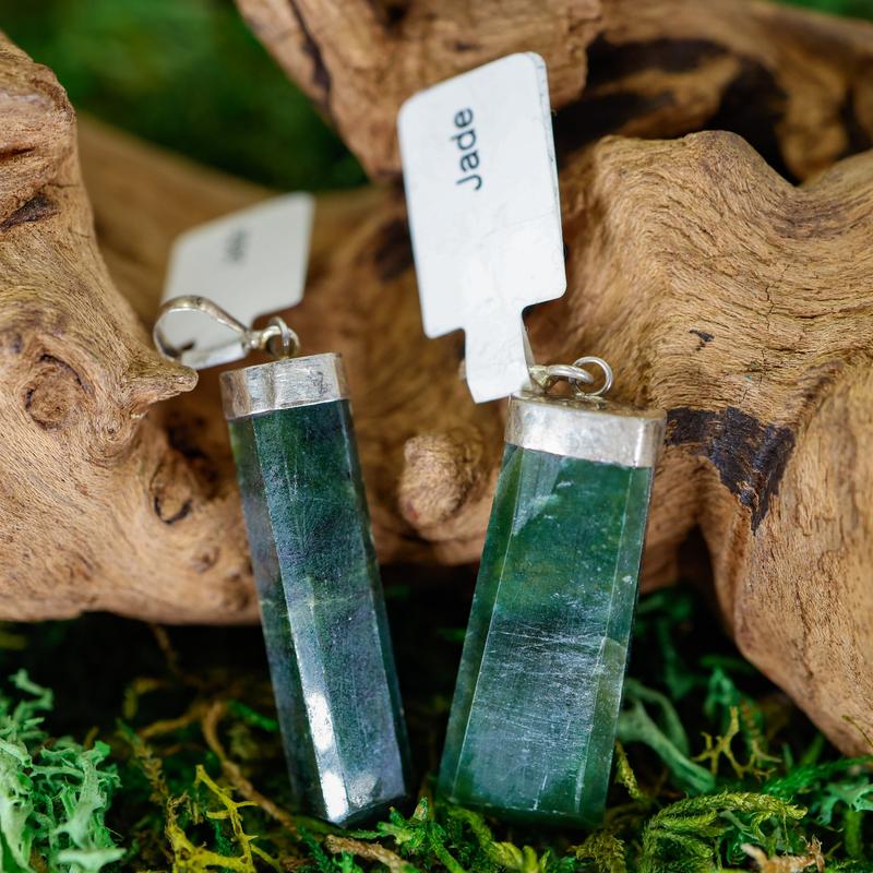 Jade Pendants || .925 Sterling Silver-Nature's Treasures