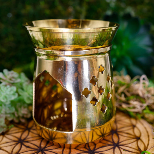 Jali Cut Brass Lamp || Resin & Candle Holder