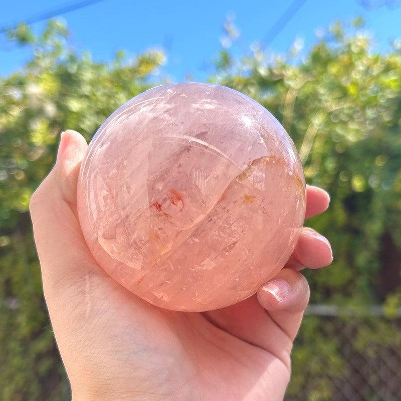 Jumbo 6 Star Rose Quartz Spheres 90 MM To 150 MM || Madagascar-Nature's Treasures