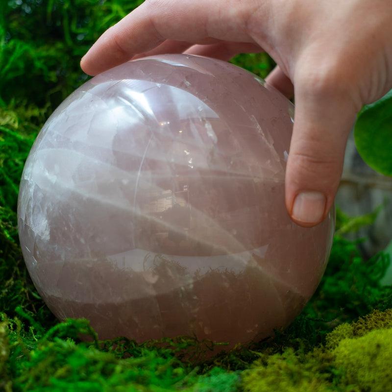 Jumbo 6 Star Rose Quartz Spheres 90 MM To 150 MM || Madagascar-Nature's Treasures