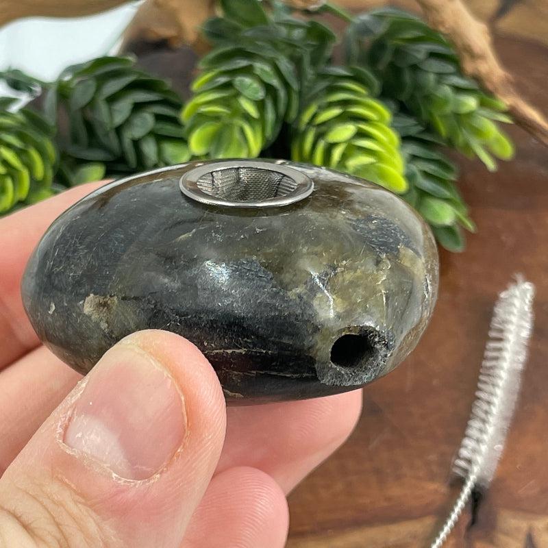 Labradorite Crystal Heart Pipe-Nature's Treasures