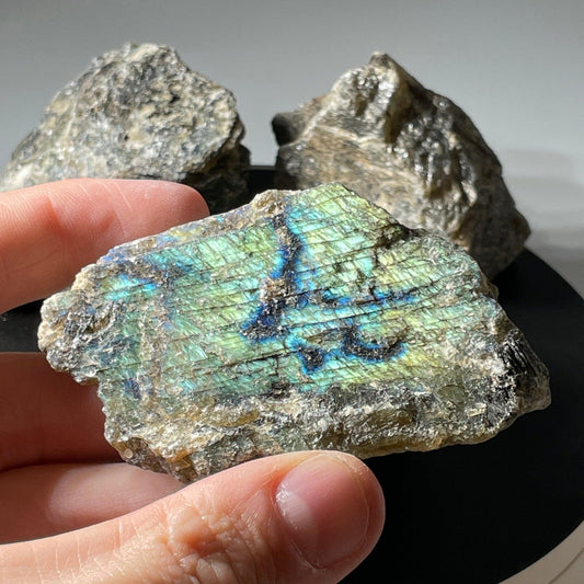 Labradorite Rough Single Raw Chunk || Psychic Protection, Willpower Enhancer|| Madagascar-Nature's Treasures