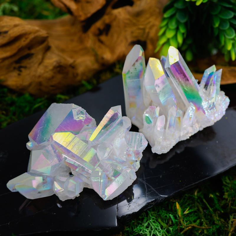 Large Angel Aura Quartz Clusters || Trunk Show