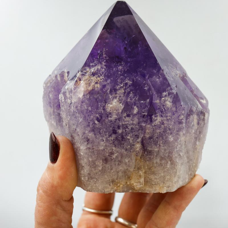 Large Half Polished Amethyst Cut Base Points-Nature's Treasures
