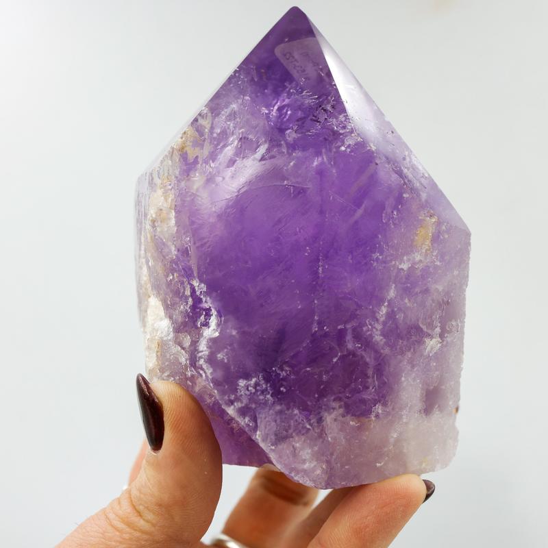 Large Half Polished Amethyst Cut Base Points-Nature's Treasures