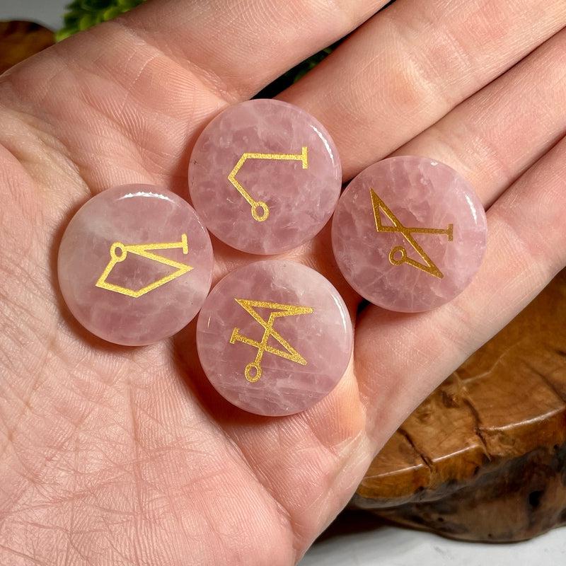 Lazier Etched Archangel Sigil Symbol Stone Set| Healers, Beginners-Nature's Treasures