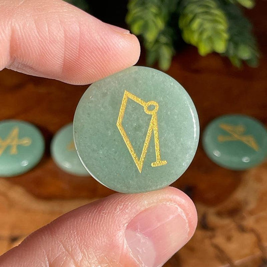 Lazier Etched Archangel Sigil Symbol Stone Set| Healers, Beginners-Nature's Treasures