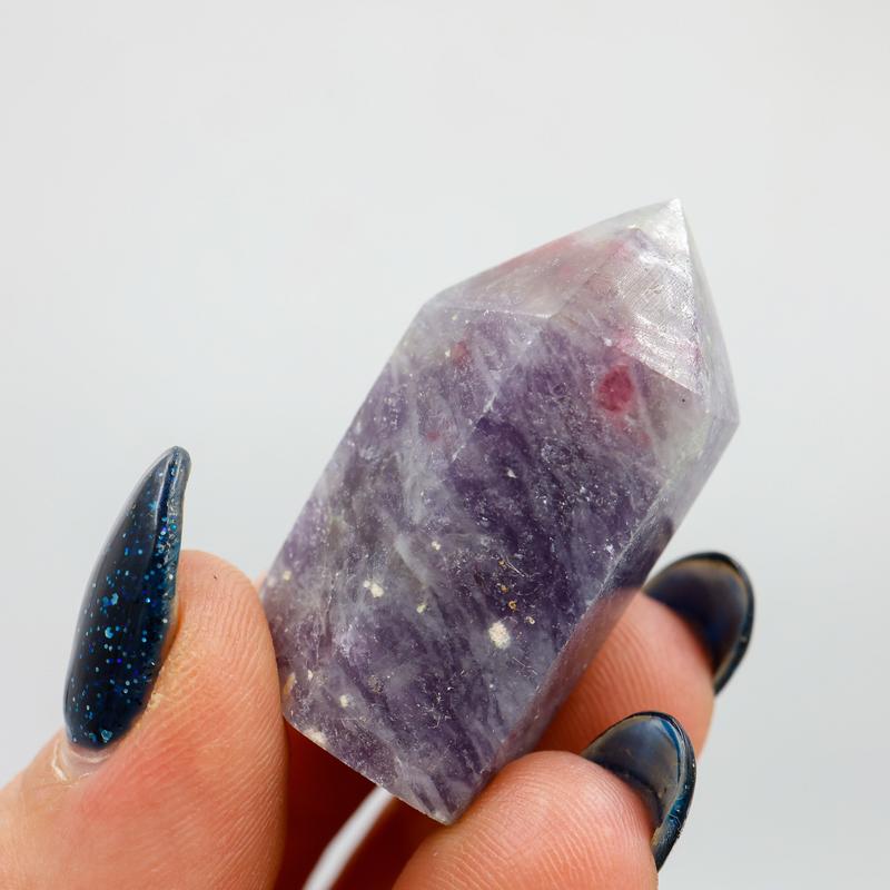 Lepidolite In Tourmaline Tower Points || Unicorn Stone-Nature's Treasures