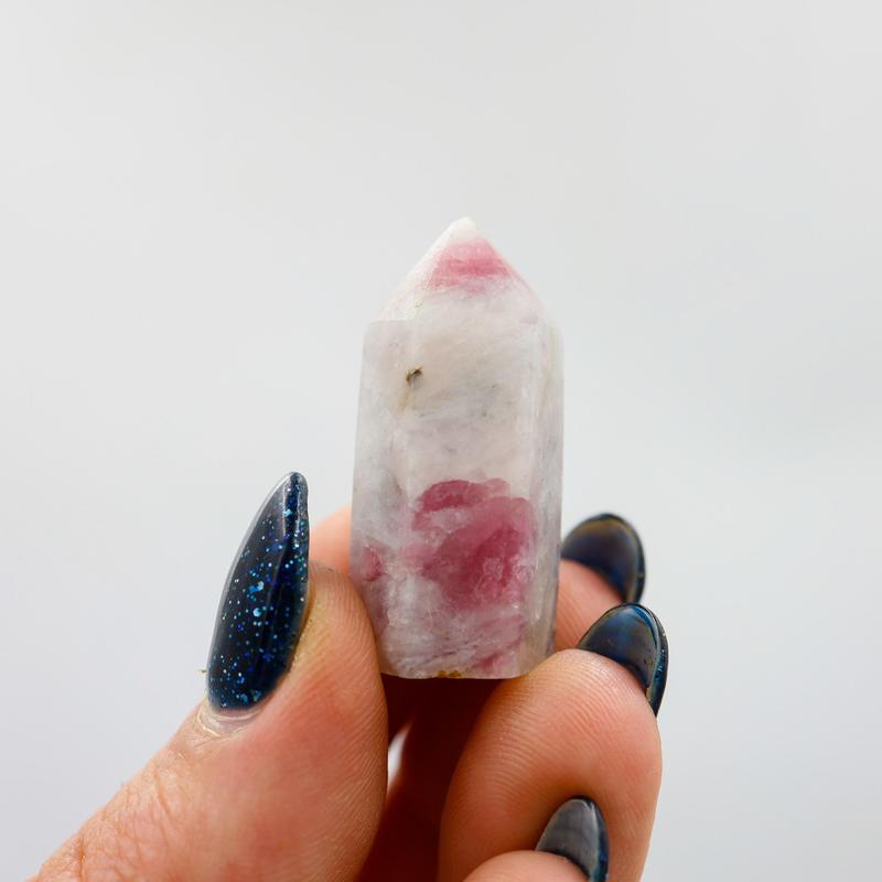 Lepidolite In Tourmaline Tower Points || Unicorn Stone-Nature's Treasures
