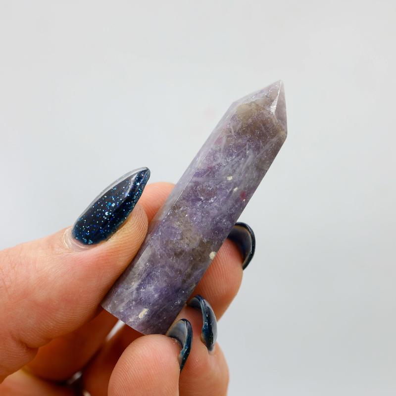 Lepidolite In Tourmaline Tower Points || Unicorn Stone-Nature's Treasures