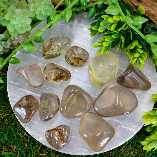 Natural Gemy Light Smoky Quartz Polished Tumbles || Brazil