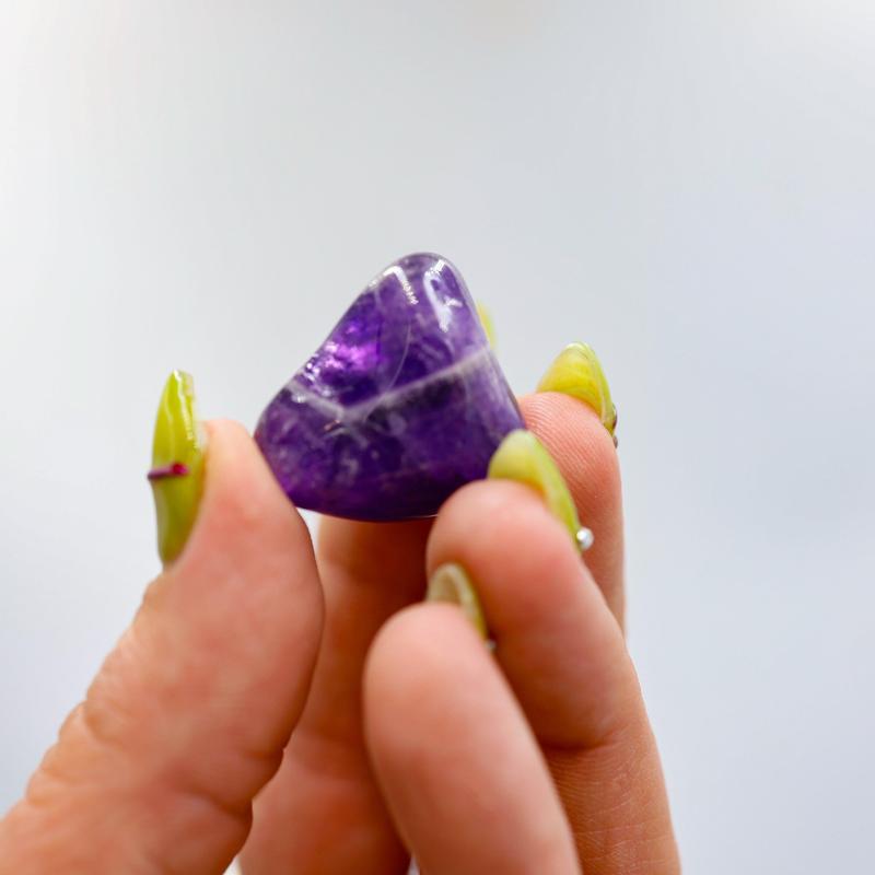 Midnight Amethyst Crystal Tumble || Protection, Clearing, Anxiety || Brazil-Nature's Treasures