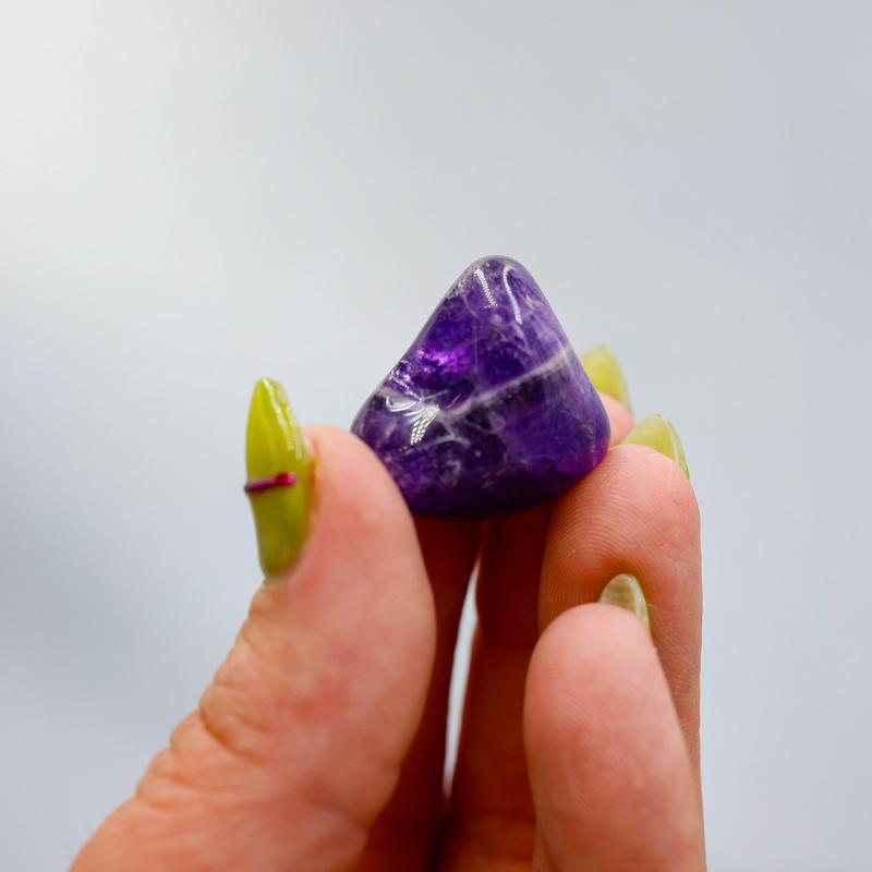 Midnight Amethyst Crystal Tumble || Protection, Clearing, Anxiety || Brazil-Nature's Treasures