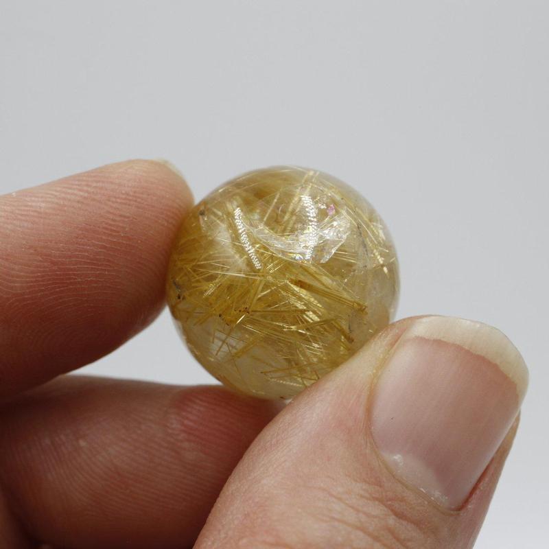 Mini Rutilated Quartz Sphere 15 MM-Nature's Treasures
