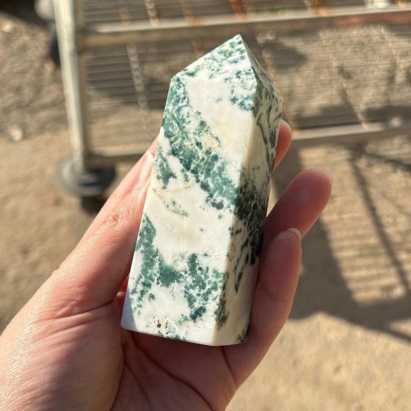 Moss Agate Tower Points-Nature's Treasures