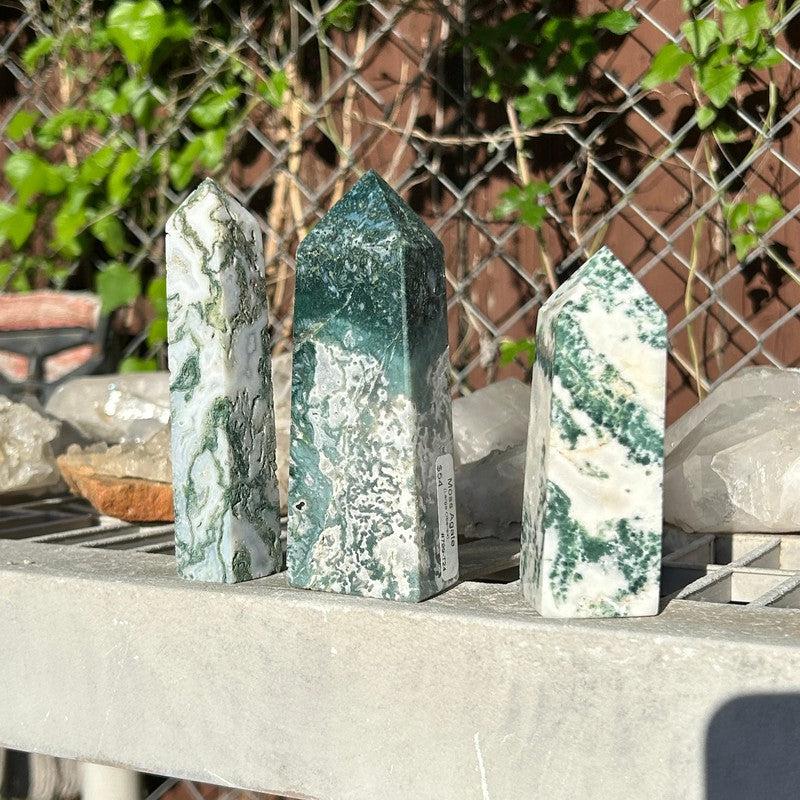 Moss Agate Tower Points