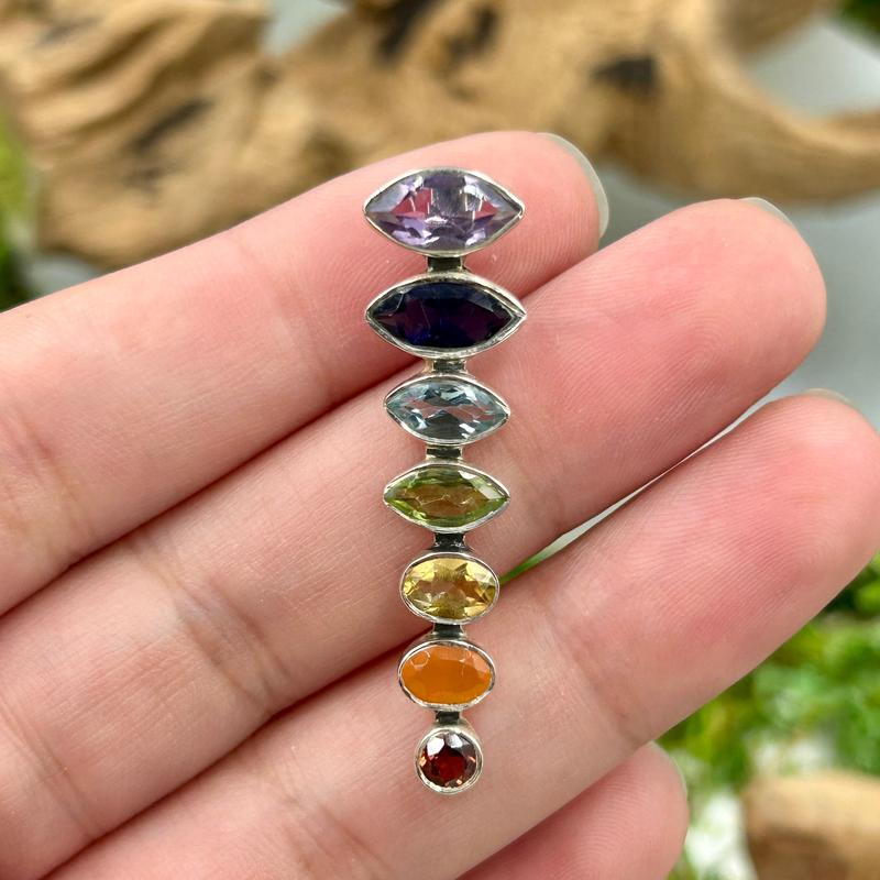 Multi-Faceted Chakra Pendants || .925 Sterling Silver-Nature's Treasures