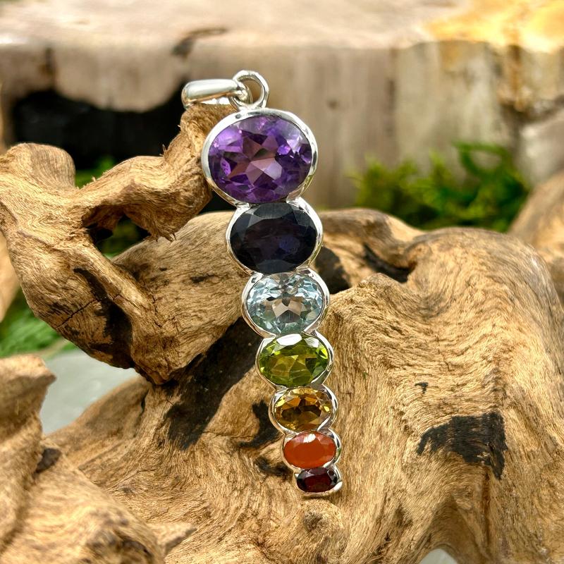 Multi-Faceted Chakra Pendants || .925 Sterling Silver-Nature's Treasures