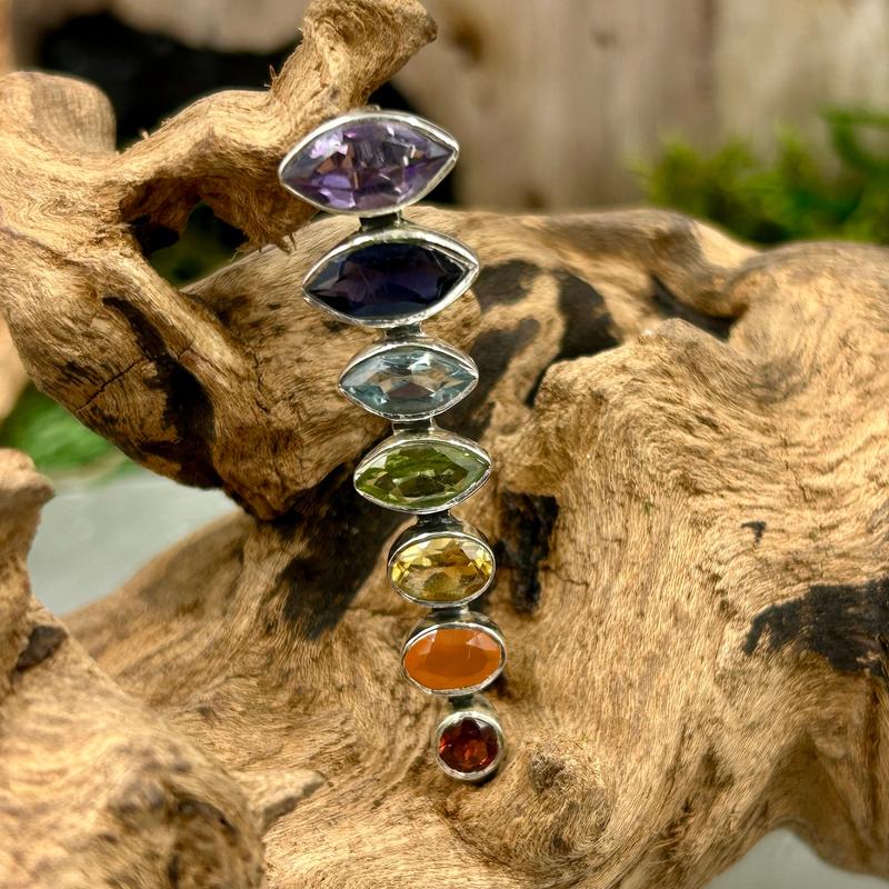 Multi-Faceted Chakra Pendants || .925 Sterling Silver-Nature's Treasures