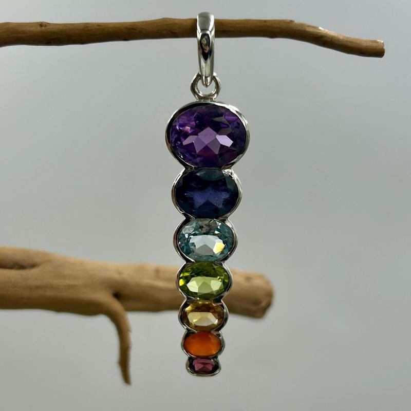 Multi-Faceted Chakra Pendants || .925 Sterling Silver-Nature's Treasures
